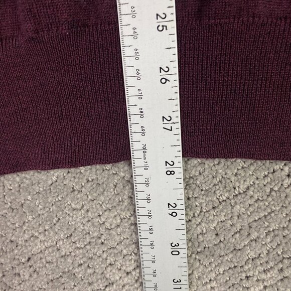 Peter Millar Crown Soft Sweater Men's XL Merino Wool Silk Burgundy V Neck Knit - Picture 6 of 10